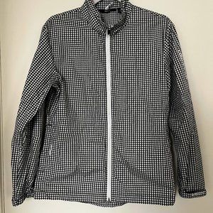 Abacus packable shell/windbreaker, EUC, black and white check, Women's size M